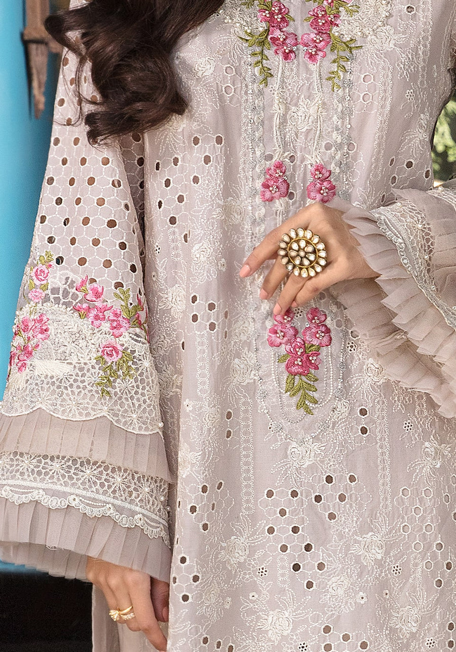 3 Piece Embroidered Lawn Suit With Digital Printed Silk Dopatta (EL 12)