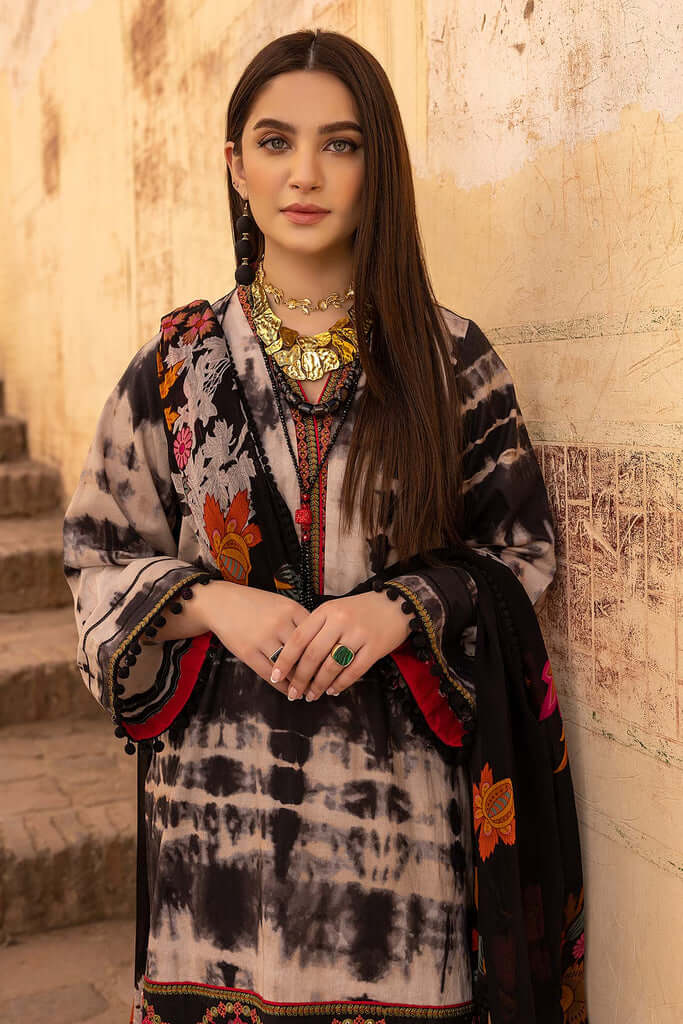 Unstiched Printed Khaddar 3 Piece Suit With Khaddar Digital Printed Dopatta.