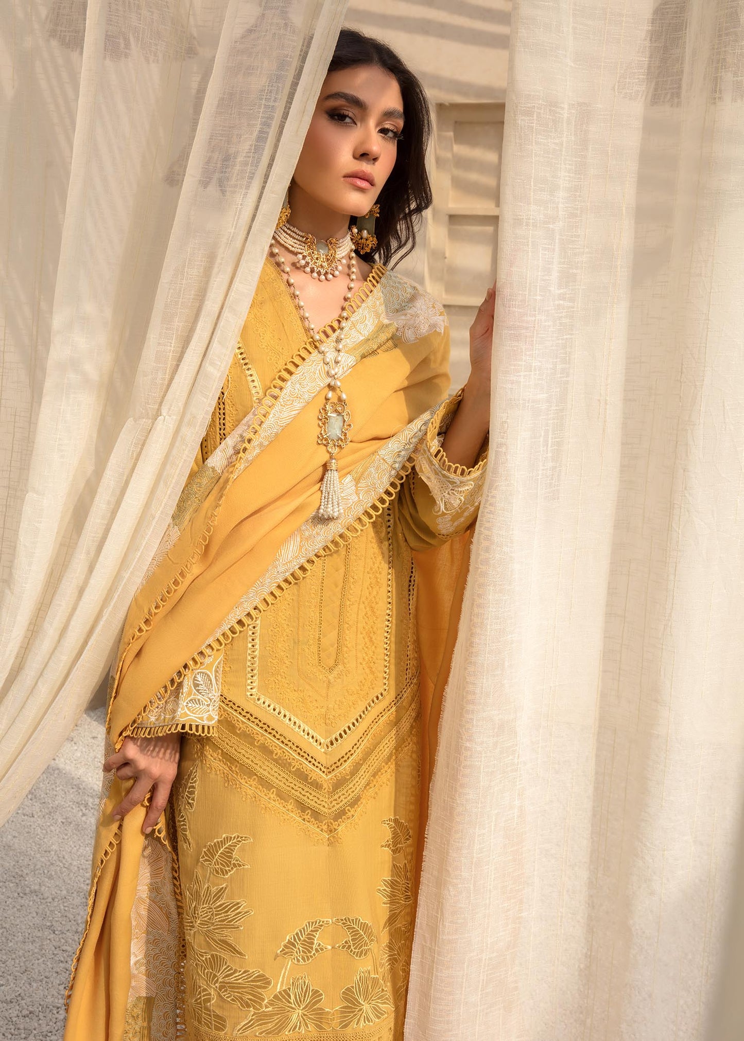 3 Piece Embroidered Lawn Suit with Embroidered Lawn Dopatta (SS 1220)